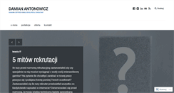 Desktop Screenshot of blog.damianantonowicz.pl